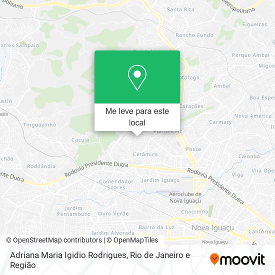 Adriana Maria Igidio Rodrigues mapa