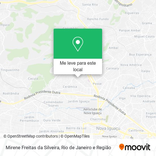 Mirene Freitas da Silveira mapa