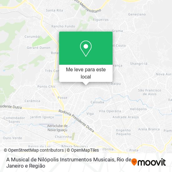 A Musical de Nilópolis Instrumentos Musicais mapa