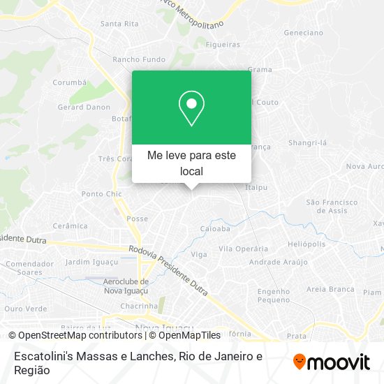 Escatolini's Massas e Lanches mapa