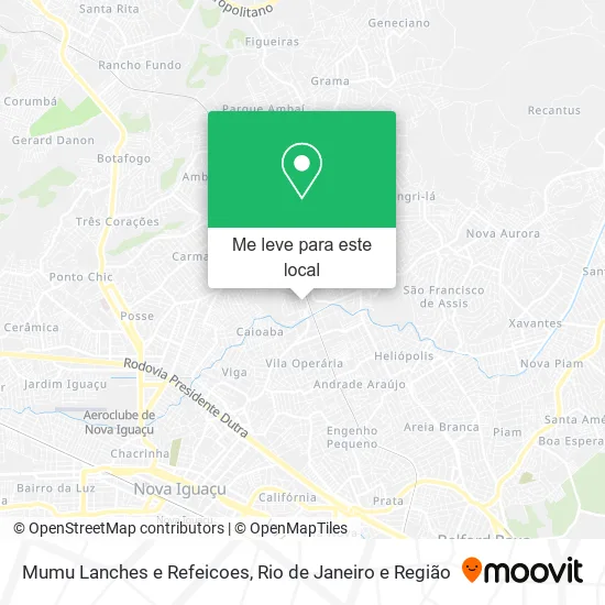 Mumu Lanches e Refeicoes mapa