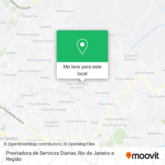 Prestadora de Servicos Diarias mapa