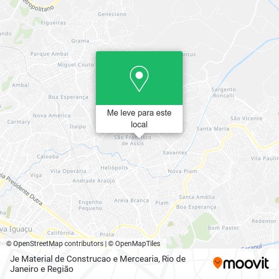 Je Material de Construcao e Mercearia mapa