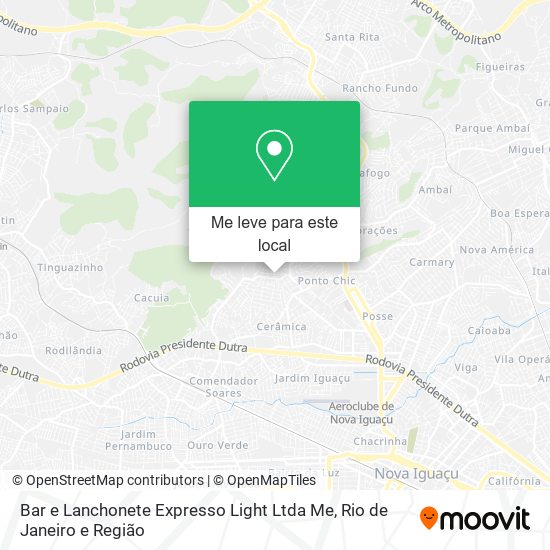 Bar e Lanchonete Expresso Light Ltda Me mapa