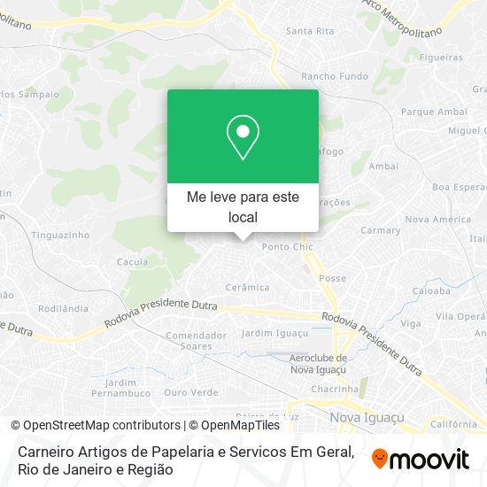 Carneiro Artigos de Papelaria e Servicos Em Geral mapa