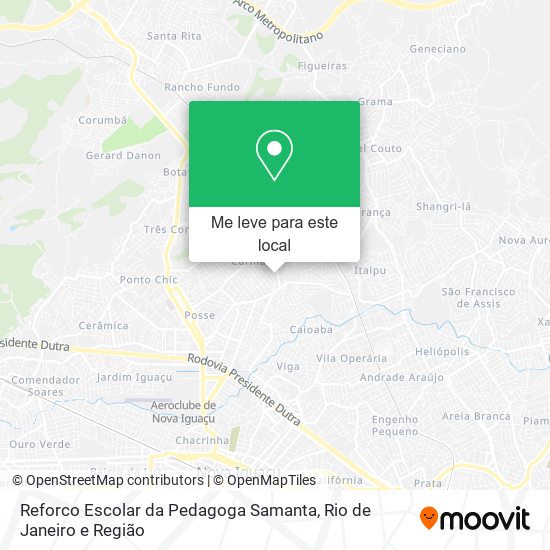 Reforco Escolar da Pedagoga Samanta mapa