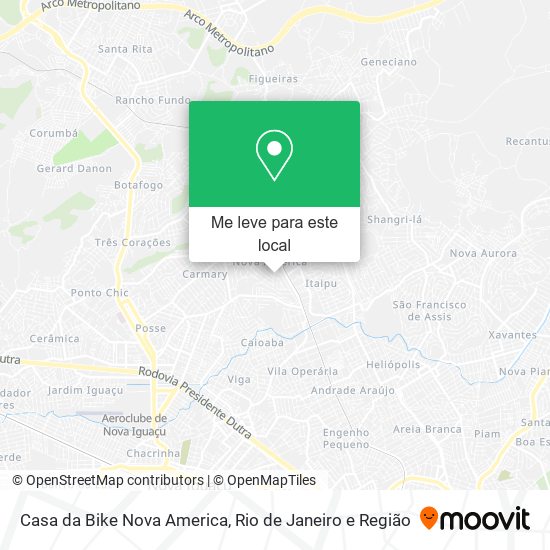 Casa da Bike Nova America mapa