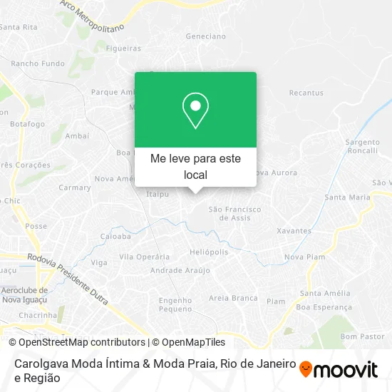 Carolgava Moda Íntima & Moda Praia mapa