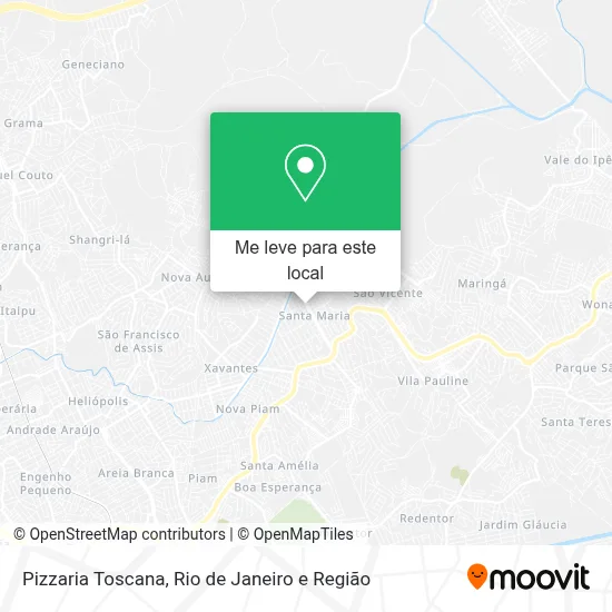 Pizzaria Toscana mapa