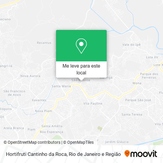 Hortifruti Cantinho da Roca mapa