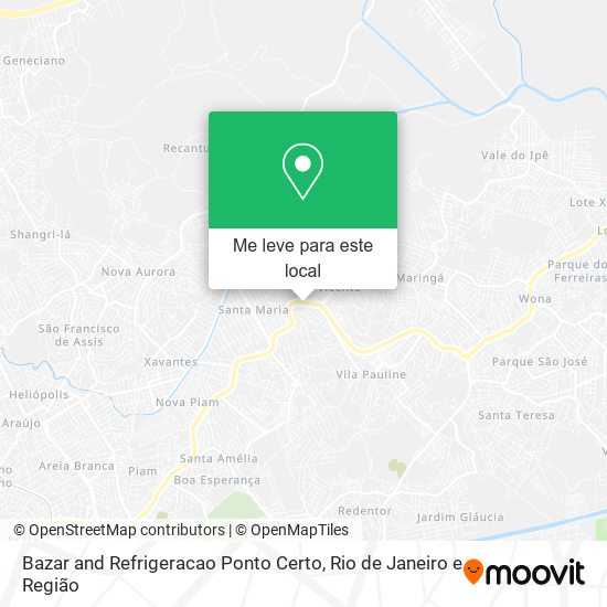 Bazar and Refrigeracao Ponto Certo mapa