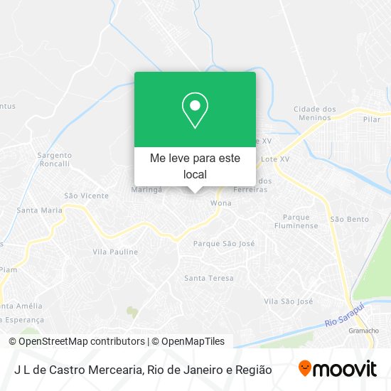 J L de Castro Mercearia mapa