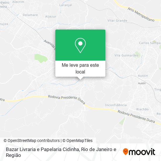 Bazar Livraria e Papelaria Cidinha mapa