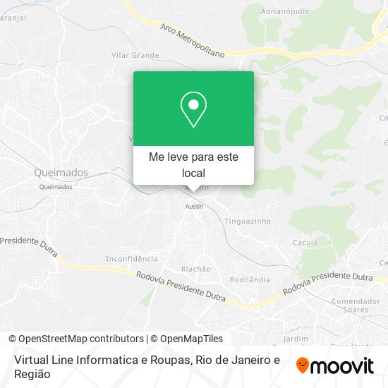 Virtual Line Informatica e Roupas mapa