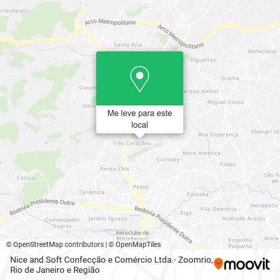 Nice and Soft Confecção e Comércio Ltda.- Zoomrio mapa