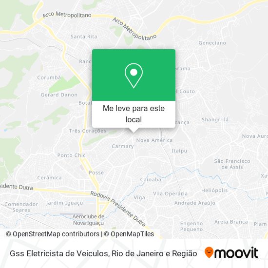 Gss Eletricista de Veiculos mapa