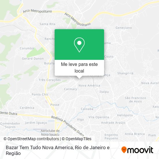 Bazar Tem Tudo Nova America mapa