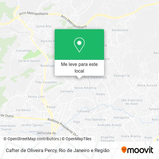 Cafter de Oliveira Percy mapa