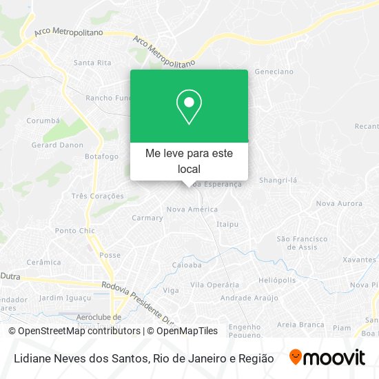 Lidiane Neves dos Santos mapa