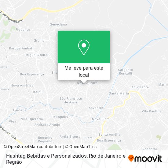 Hashtag Bebidas e Personalizados mapa