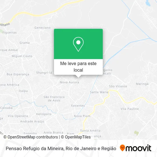 Pensao Refugio da Mineira mapa