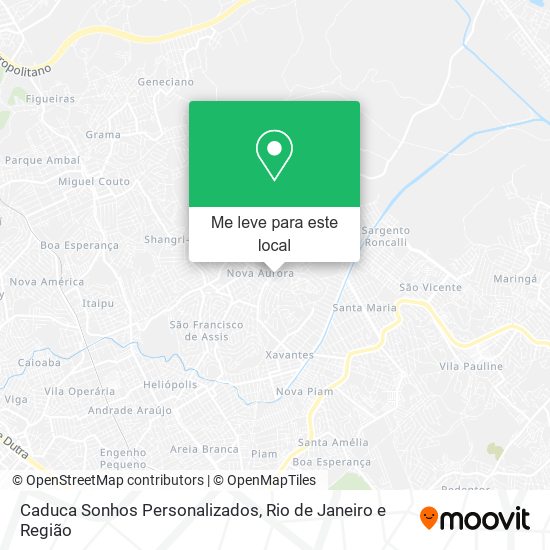 Caduca Sonhos Personalizados mapa