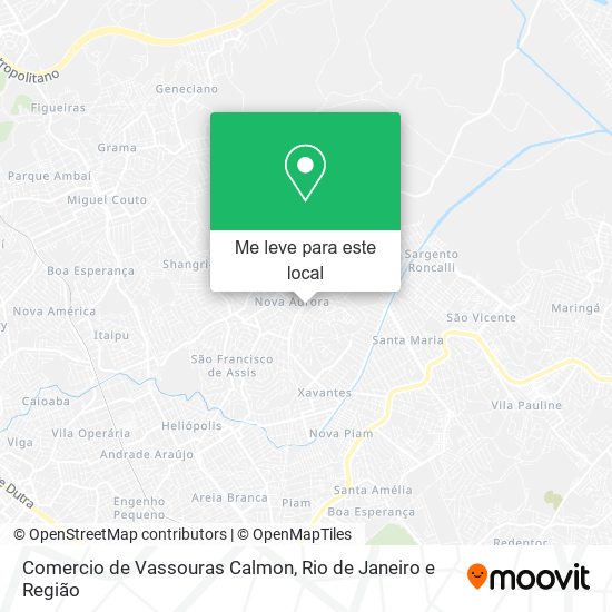 Comercio de Vassouras Calmon mapa