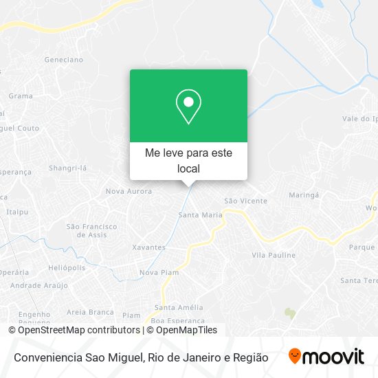 Conveniencia Sao Miguel mapa