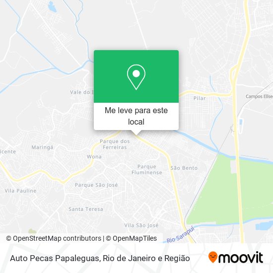 Auto Pecas Papaleguas mapa