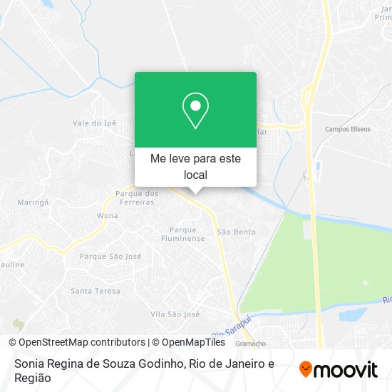 Sonia Regina de Souza Godinho mapa