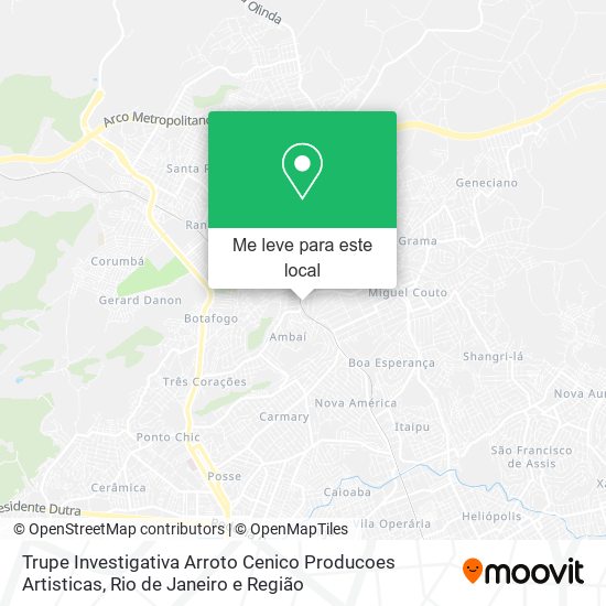 Trupe Investigativa Arroto Cenico Producoes Artisticas mapa