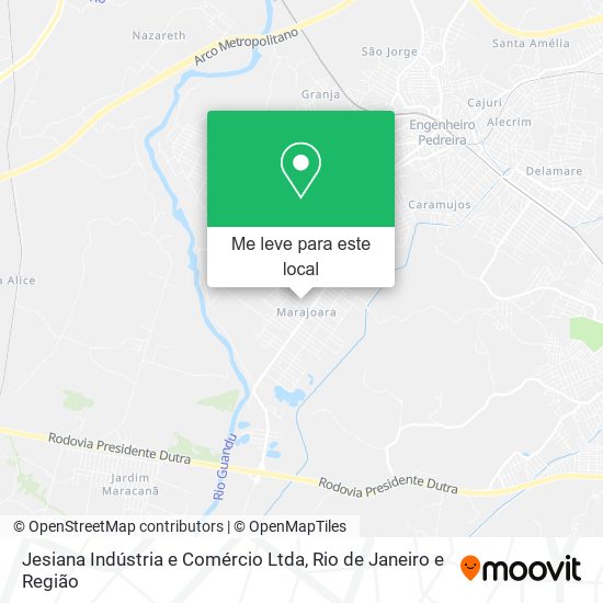 Jesiana Indústria e Comércio Ltda mapa