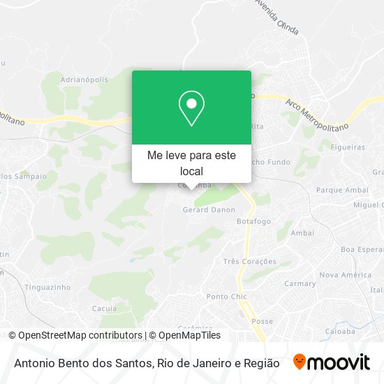 Antonio Bento dos Santos mapa