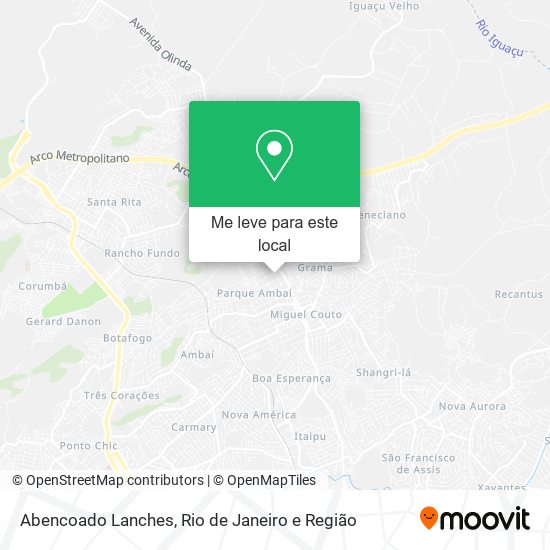 Abencoado Lanches mapa