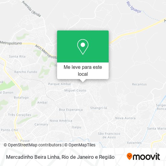 Mercadinho Beira Linha mapa