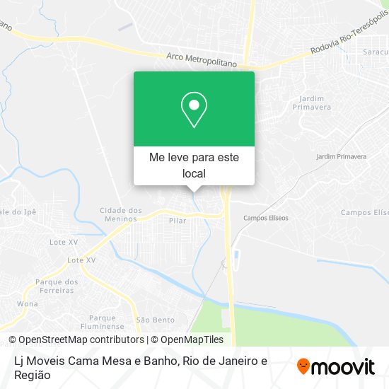 Lj Moveis Cama Mesa e Banho mapa