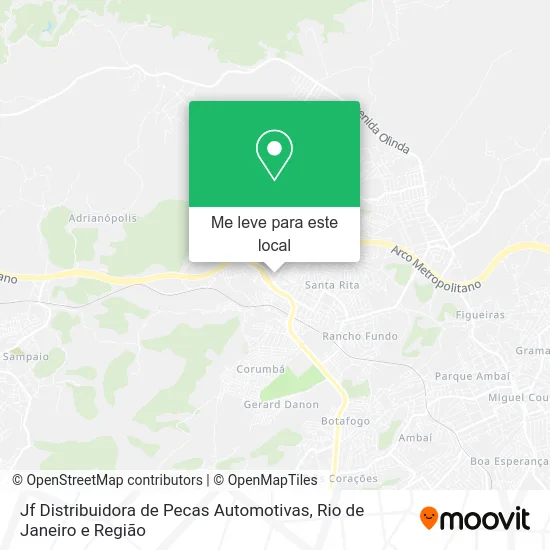 Jf Distribuidora de Pecas Automotivas mapa
