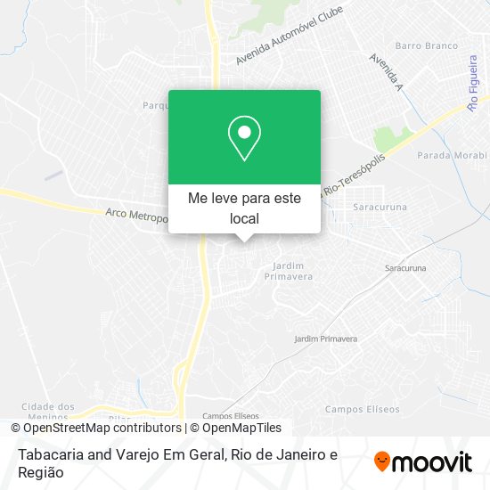 Tabacaria and Varejo Em Geral mapa