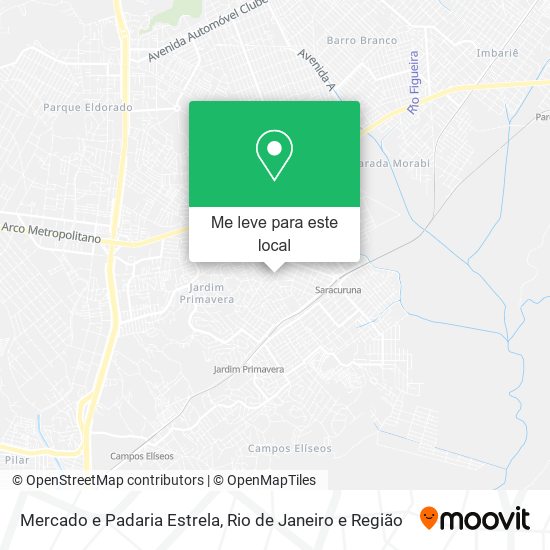 Mercado e Padaria Estrela mapa