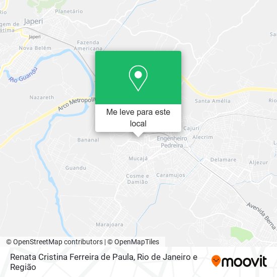Renata Cristina Ferreira de Paula mapa