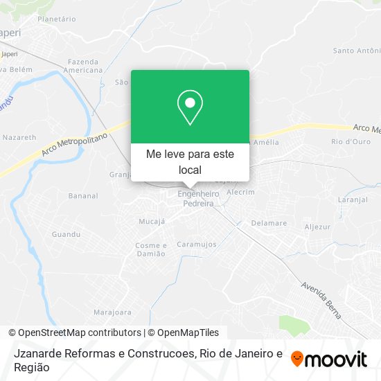 Jzanarde Reformas e Construcoes mapa