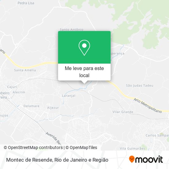 Montec de Resende mapa