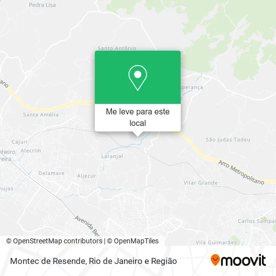 Montec de Resende mapa