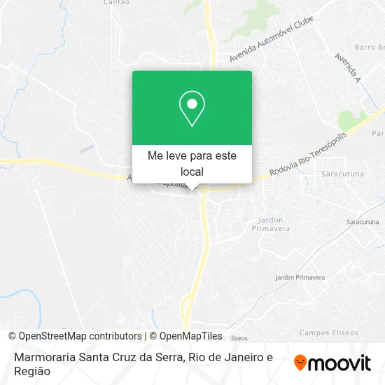 Marmoraria Santa Cruz da Serra mapa