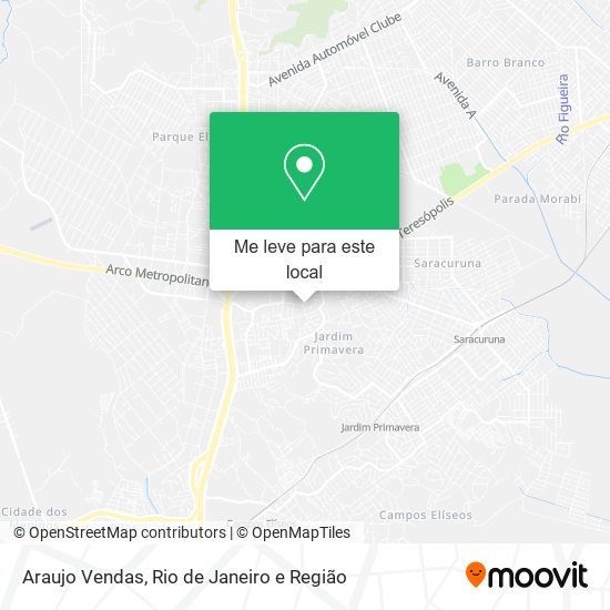 Araujo Vendas mapa