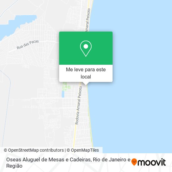 Oseas Aluguel de Mesas e Cadeiras mapa