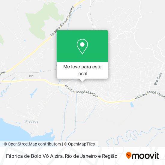 Fábrica de Bolo Vó Alzira mapa