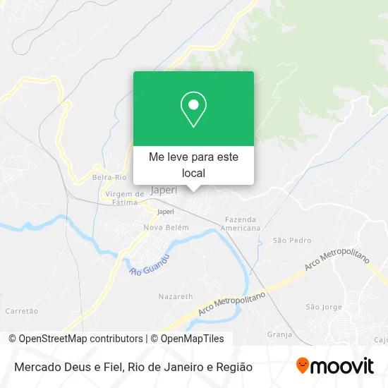 Mercado Deus e Fiel mapa
