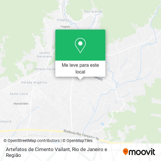 Artefatos de Cimento Vailant mapa