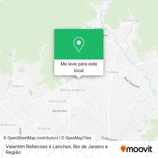 Valentim Refeicoes e Lanches mapa